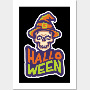 Happy HELLOWEEN skeleton Posters and Art